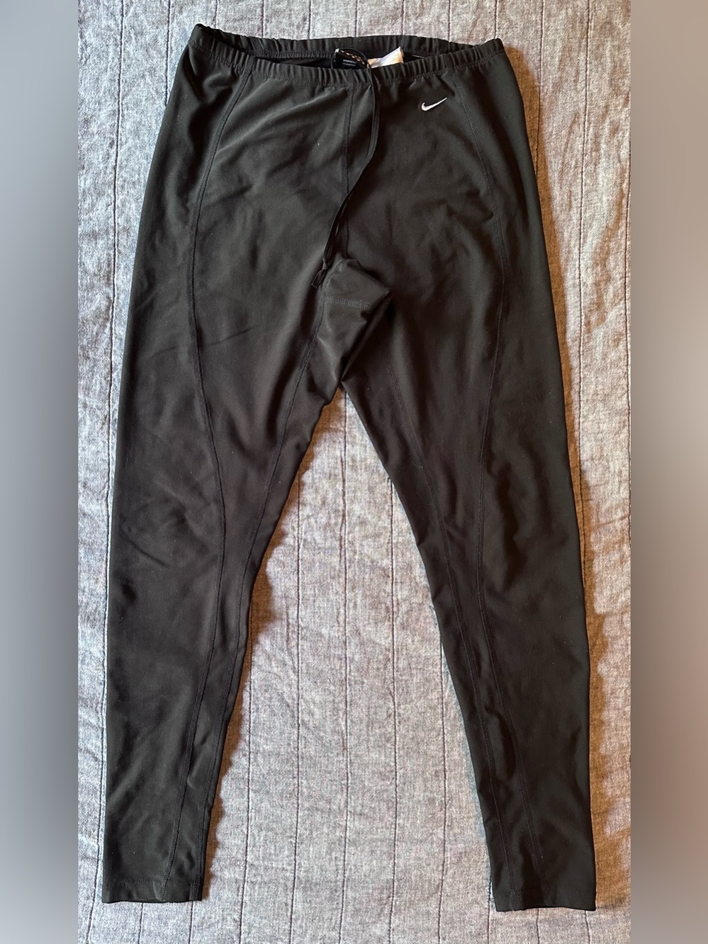 Nike Black Leggings with Red Swoosh Logo